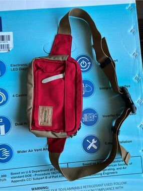 Red Men's Crossbody Sling Bag by